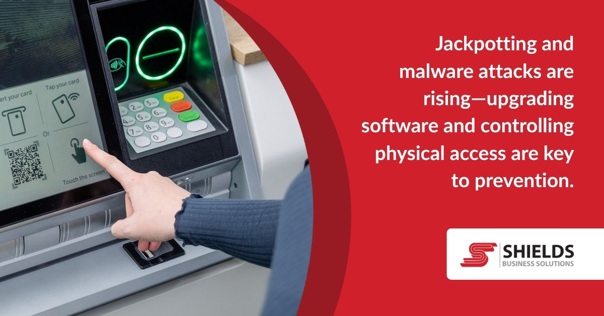 Person using ATM