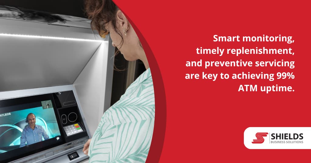 Smart monitoring, timely replenishment and servicing are key to achieving 99% ATM uptime.
