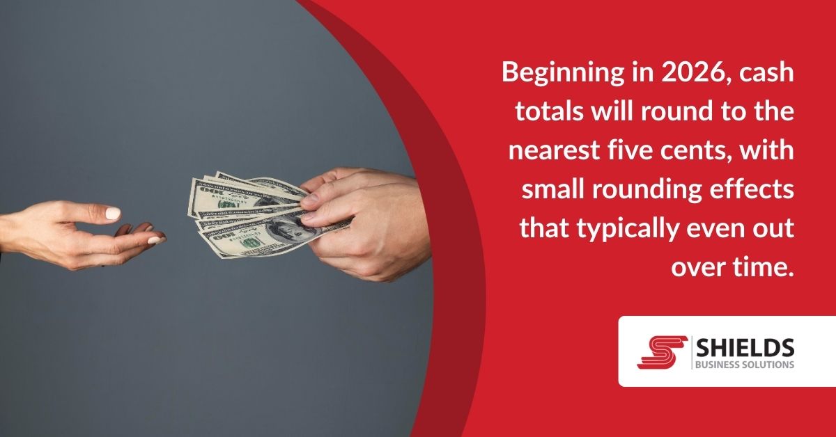 Beginning in 2026, cash totals will round to the nearest 5 cents.